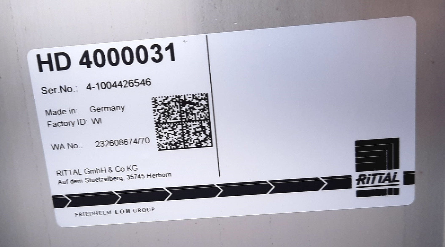 New Rittal 4000031 HD Junction Box Enclosure Stainless Steel 18" x 8.66" x 8.267"