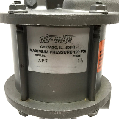 Used Air-Mite AP7 Bench Top Pneumatic Air Arbor Press, 1-1/2" Stroke, Single-Acting