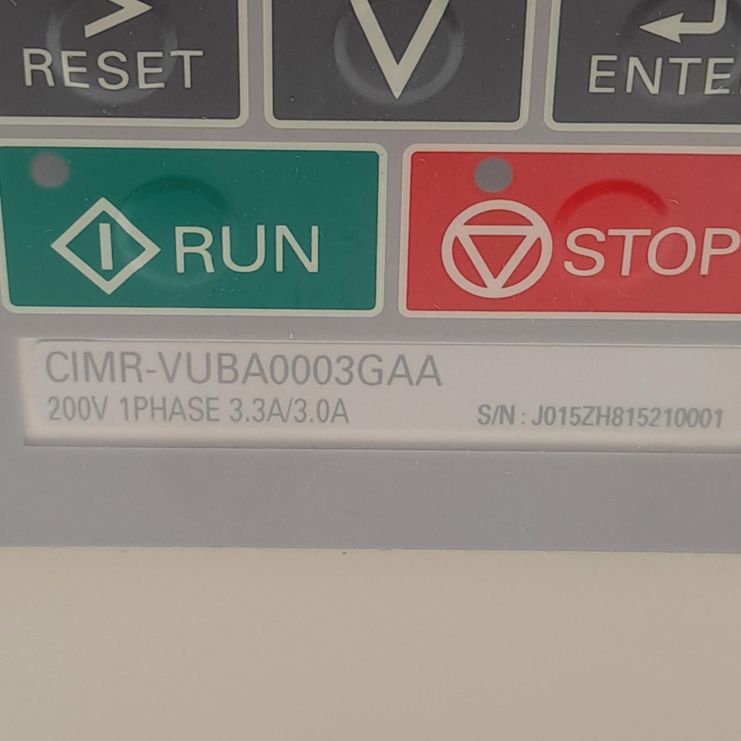 New Yaskawa CIMR-VUBA0003GAA AC Drive, 240VAC 1-Phase, 3.3A, 3/4HP, NEMA 4X