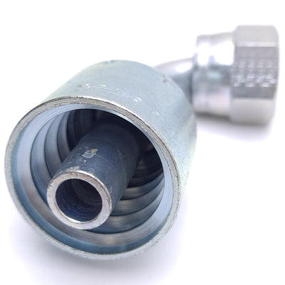 New – Open box Parker 13971-10-8 Crimp Style Hydraulic Hose Fitting, 90° Elbow, 1/2in Hose ID