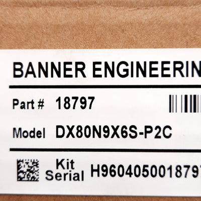 New – Open box Banner DX80N9X6S-P2C Sure Cross Performance P2 Node, 900MHz ISM Band, 10-30VDC