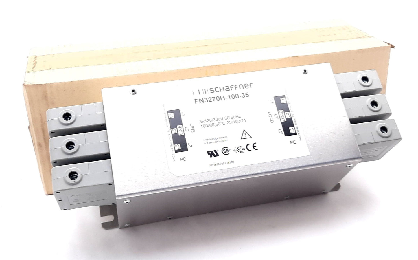 New Schaffner FN3270N-100-35 Power Line Filter Modules Three Phase 300-520V, 100A