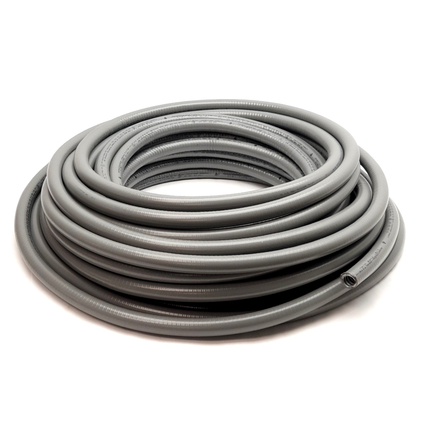 New Anaconda 34212 Flexible Metal Conduit, PVC Jacket, Gray, 1/2in Trade Size, 100ft