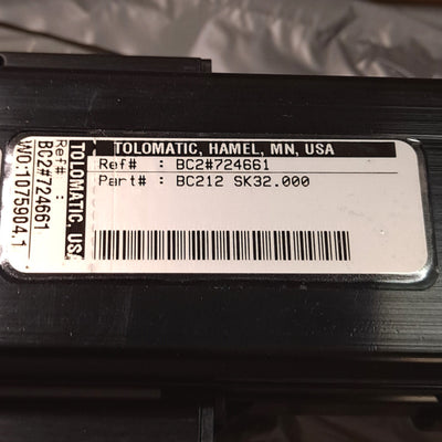 New Tolomatic BC212-SK32.000 Pneumatic Band Cylinder, ø1.25in Bore, 32in Stroke