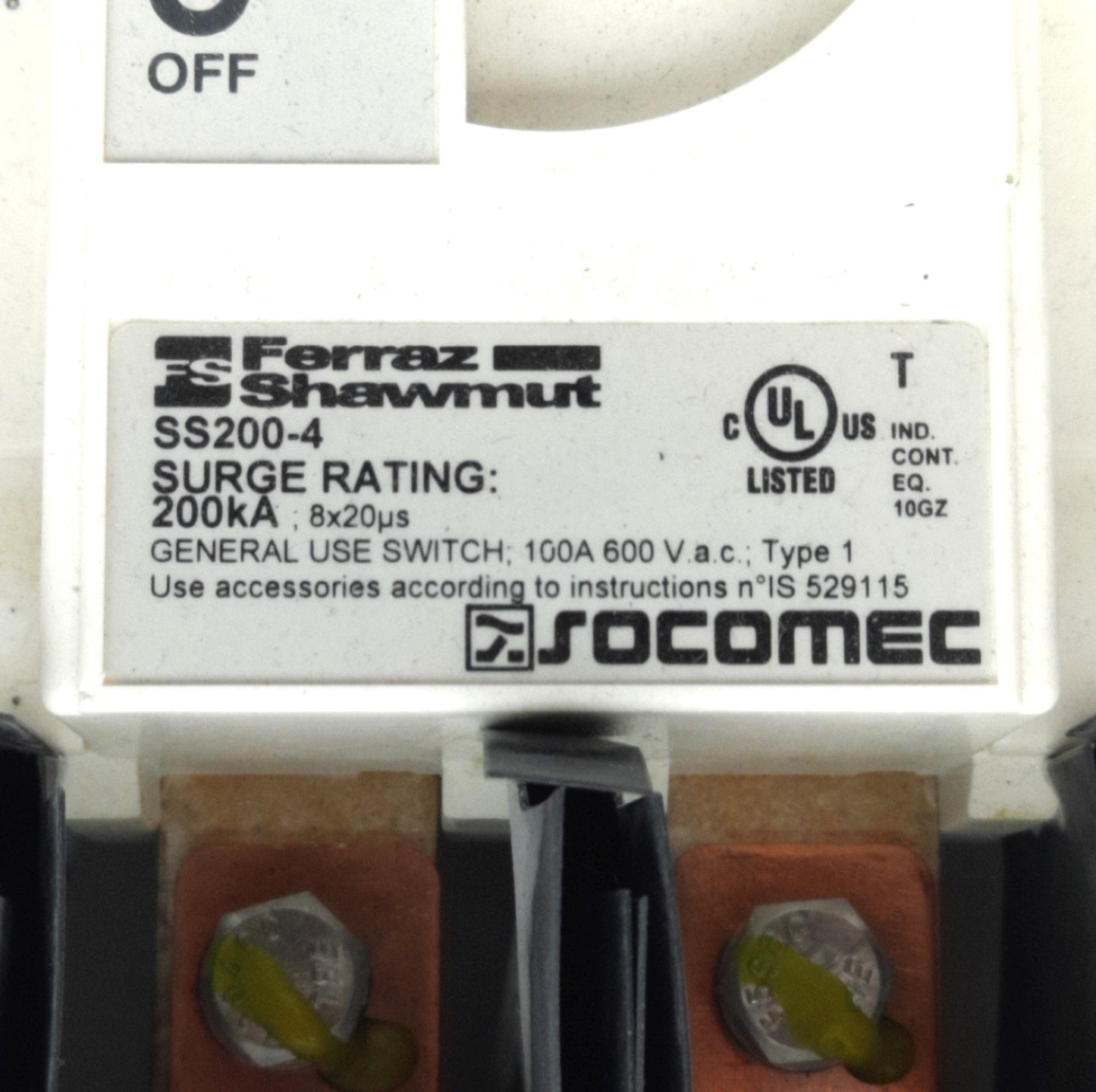 Used General Electric TPHE277Y15PP Surge Protector, 277Y/480VAC 3-PH 4-W, 150kA Max