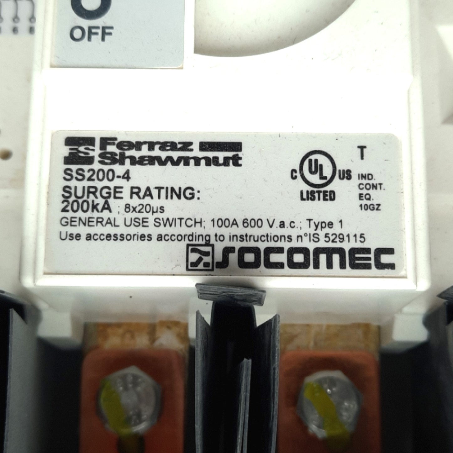 Used General Electric TPHE277Y15PPT1 Surge Protector 277Y/480VAC 3-PH 4-W, 150kA Max