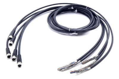 New Lot of 5 Phoenix Contact SAC-4P-M 8MS-M 8FS SH BK/.../... Sensor Actuator Cable