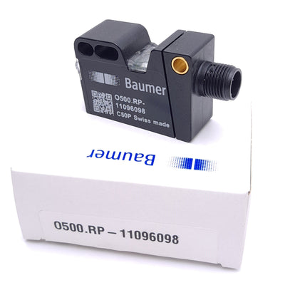 New Baumer O500.RP-11096098 Retro-Reflective Sensor, 7.5m Range, 630nm, 10-30VDC