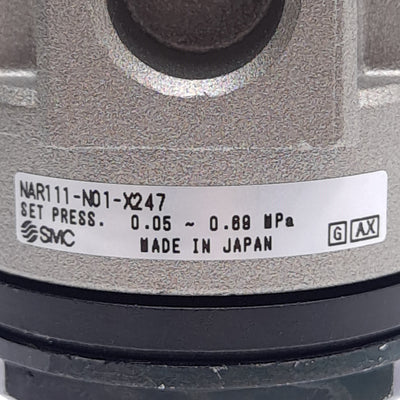 New – Open box Lot of 2 SMC NAR111-N01-X247 Regulator, 3-Port, 1/8in NPT, 150psig (1.0MPa)