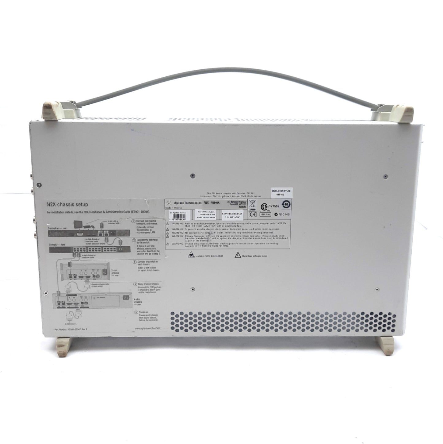 Used Agilent N5540A N2X Serial Protocol Tester Chassis, 2-Slots, 120/240VAC
