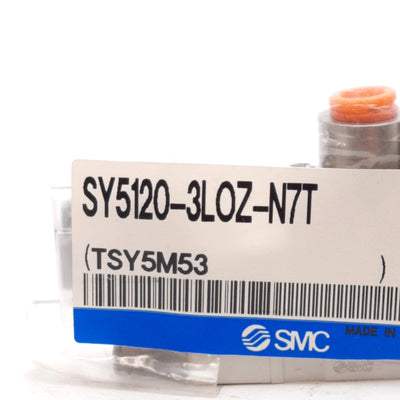 New SMC SY5120-3LOZ-N7T Solenoid Valve 0.7MPa ø1/4in One-Touch, NPTF1/8, 110VAC Coil