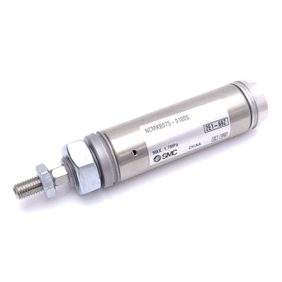 New – Open box SMC NCMKB075-0100S Air Cylinder, ø3/4in Bore, 1in Stroke, 1.7MPa, 1/8in NPT
