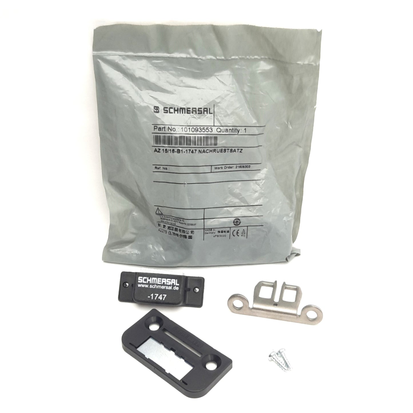 New Schmersal AZ15/16-B1-1747 101093553 Retrofit Kit, Straight Rigid Actuator Key