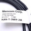 New Lot of 2 Mencom NAN-T-3MFP-2M Cable Cordset, M8 3-Pin Male/Female, 2m Length