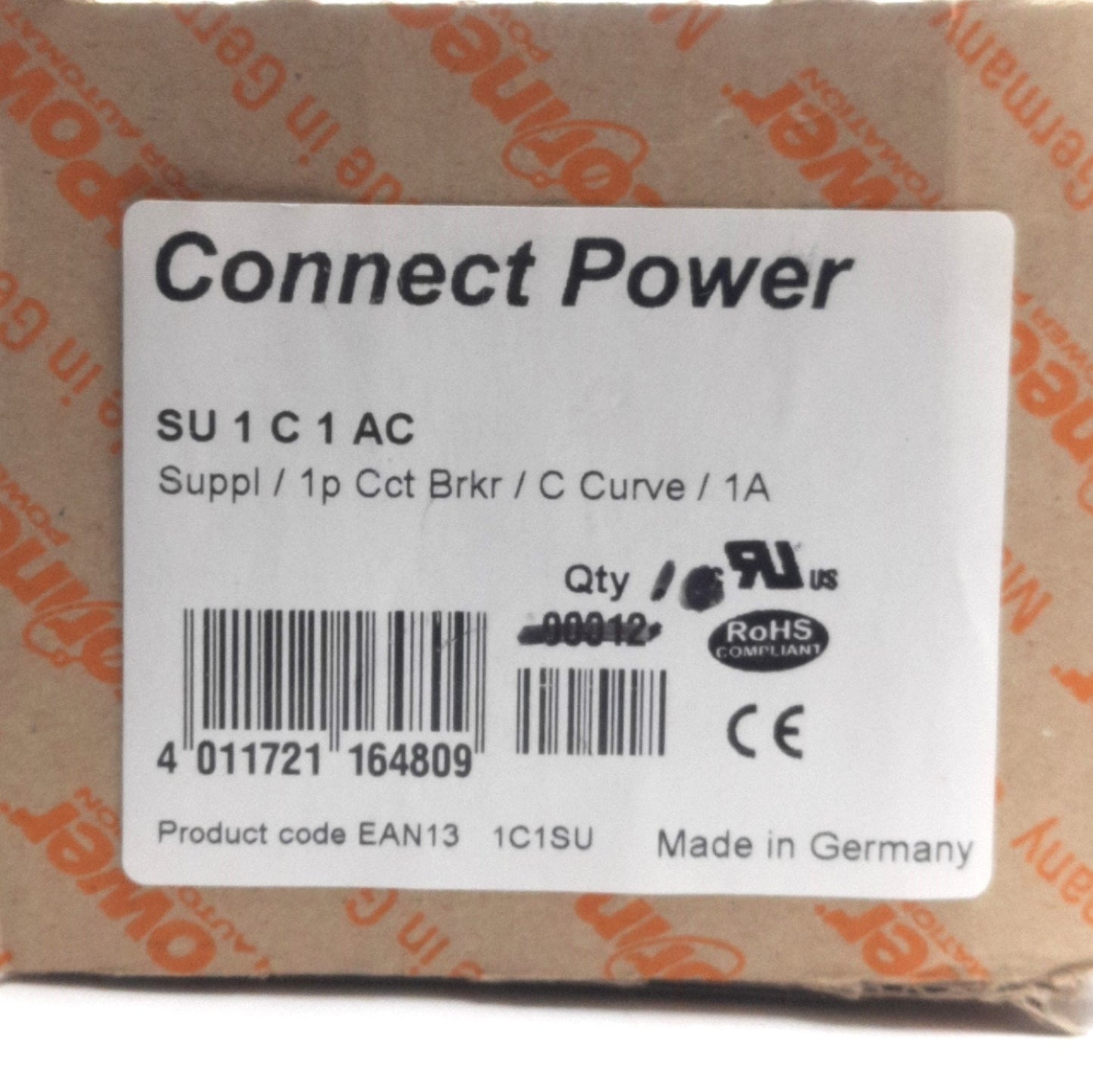 New – Open box Lot of 4 Connect Power SU1C1AC Supplementary Circuit Breakers, 277VAC 1A 1-Pole