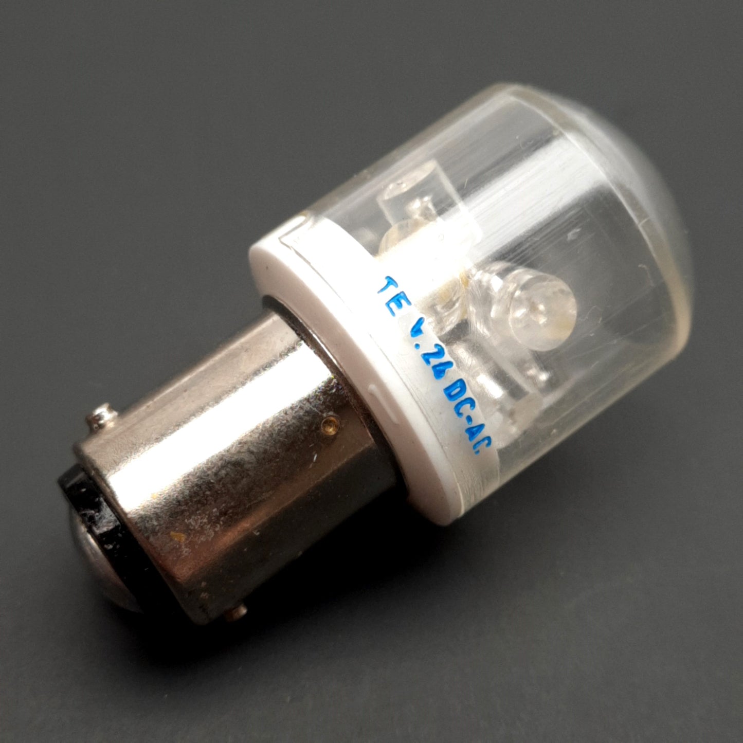 New Texelco 11NB6 Series BA 15D LED Bulb, 360° Diffused, Blue, 10 LEDs, 24VAC/DC