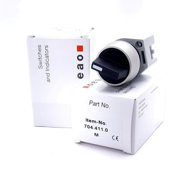 New Lot of 2 EAO 704.411.0 Selector Switch Operator W/Mounting Base 2 Position