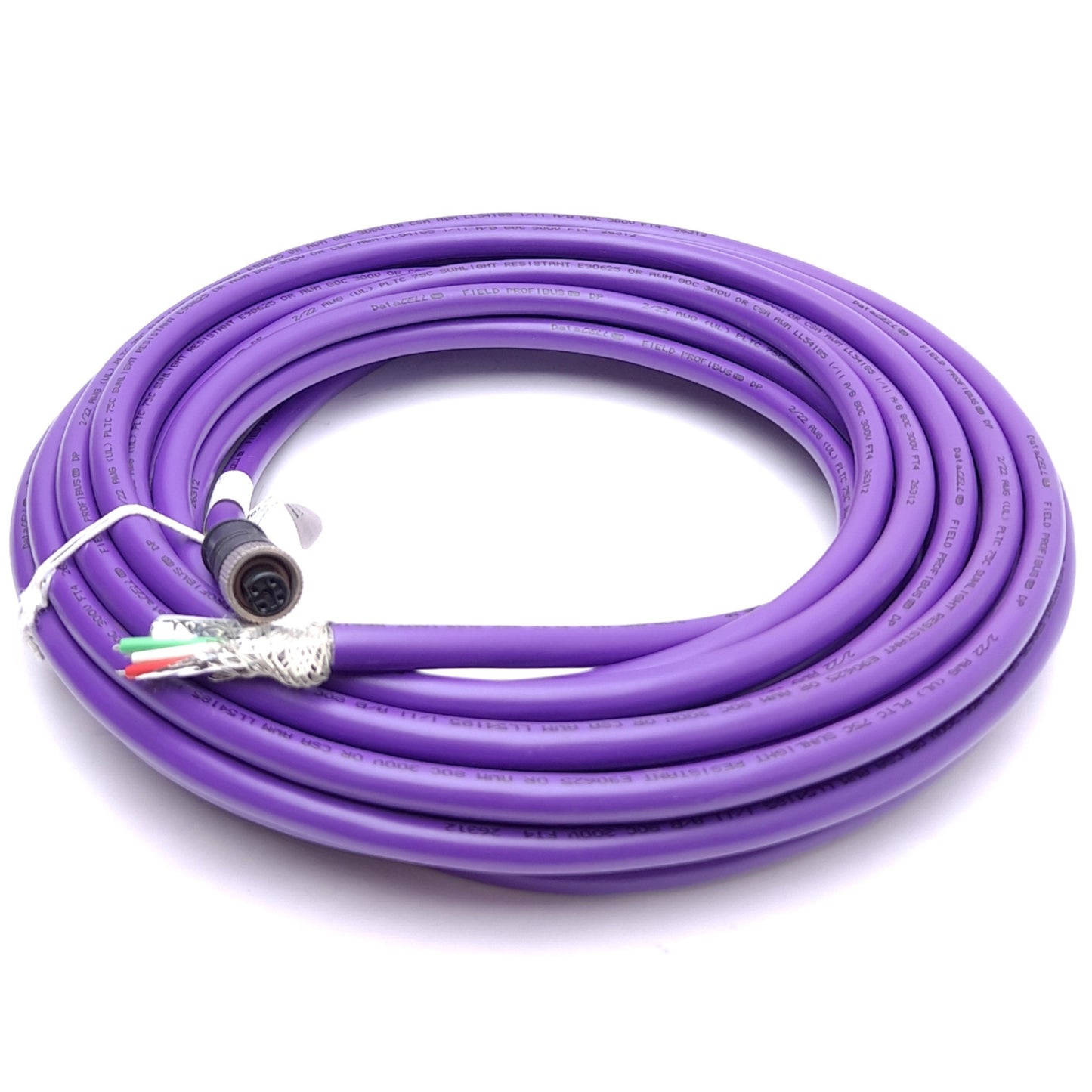New – Open box Mencom PBEC-3FP-10M Cordset Cable, M12 3-Pin Female to Flying Leads, 10m Length