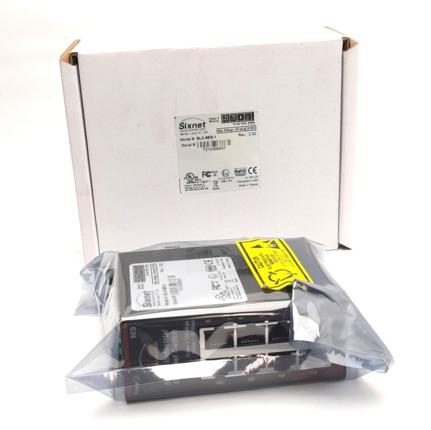 New Red Lion SLX-8ES-1 Sixnet Unmanaged Ethernet Switch, 8-Port RJ45, 10-30VDC 150mA