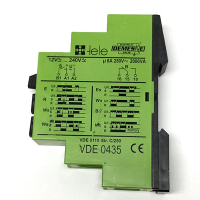 New – Open box Tele OM1 Multifunction Timer Relay, Range: 0.5 sec to 10 days, 12-240V AC/DC