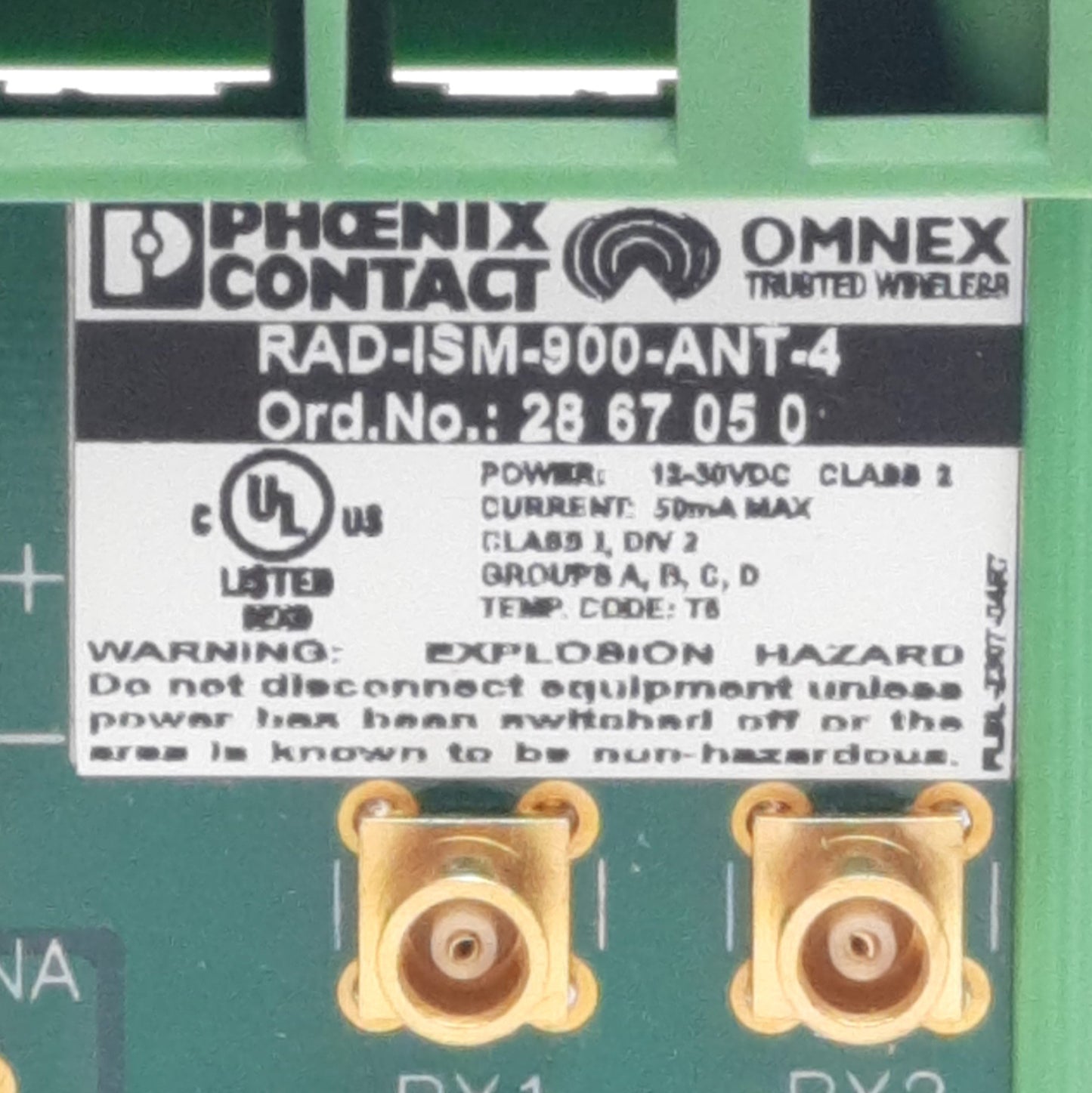 New – Open box Phoenix Contact RAD-ISM-900-ANT-4 Four Way Antenna Splitter, 902-928MHz, 8-30VDC