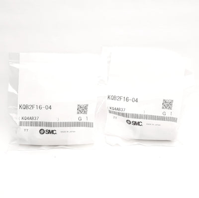 New Lot of 2 SMC KQB2F16-04 One Touch Fitting, 16mm Tube to 1/2Rc Female, 1.0MPa