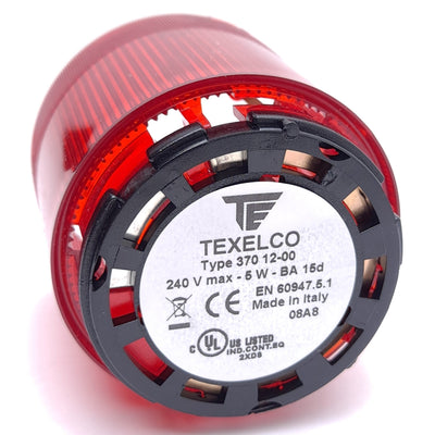 New Texelco Type 370 12-00 Stack Light Module, Steady Red, ø70mm, 12-240V