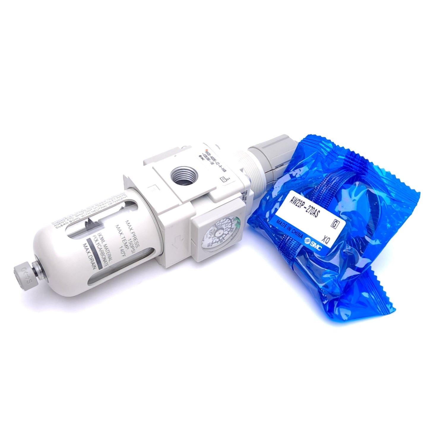 New – Open box SMC AW20-N02BE-CZ-B-X406-X33US60-100 Filter Regulator, 1/4in NPT, 1.0MPa