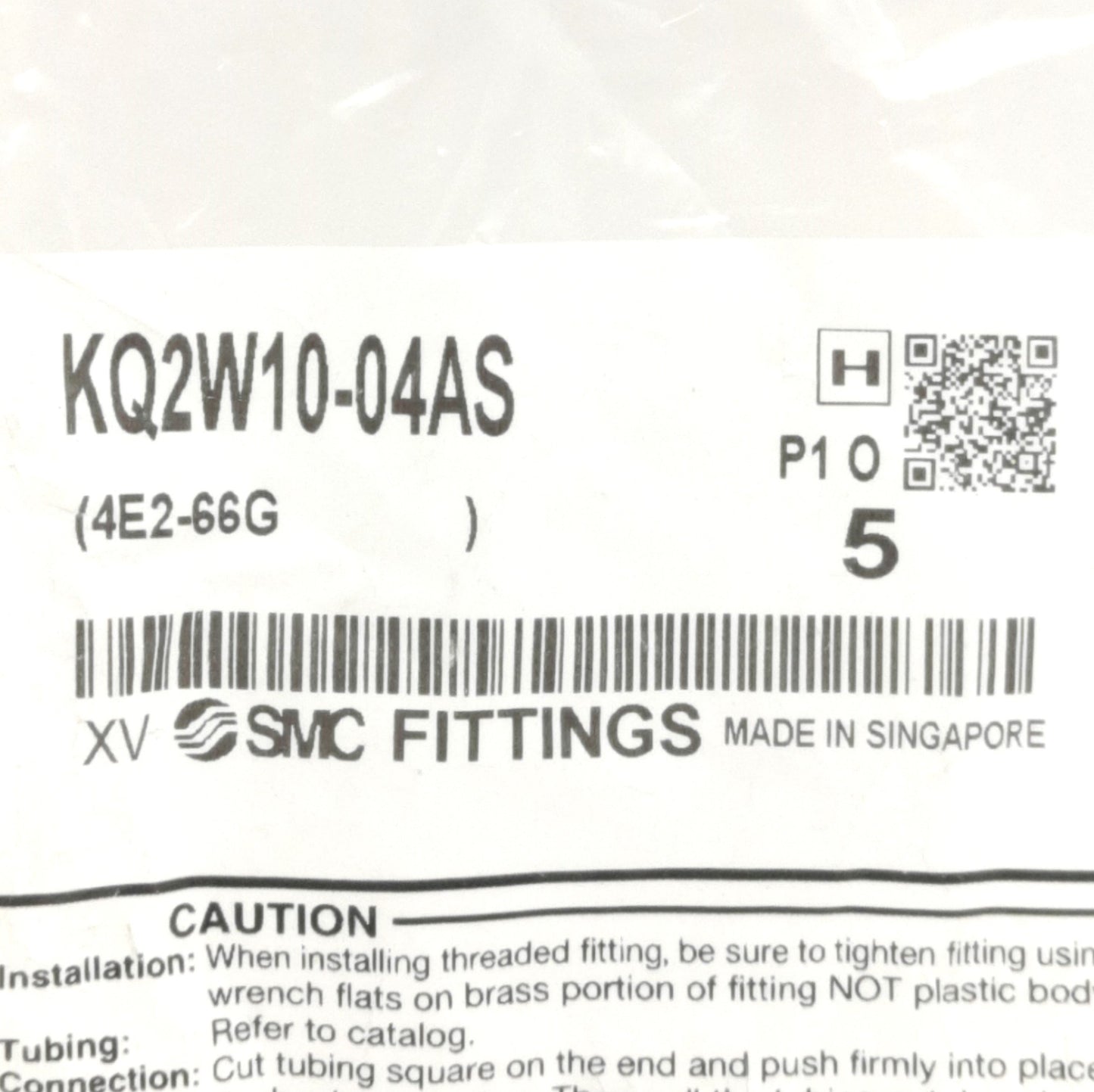 New Lot of 5 SMC KQ2W10-04AS One Touch Elbow Fitting 10mm Tube to Rc1/2 Male, 1.0MPa
