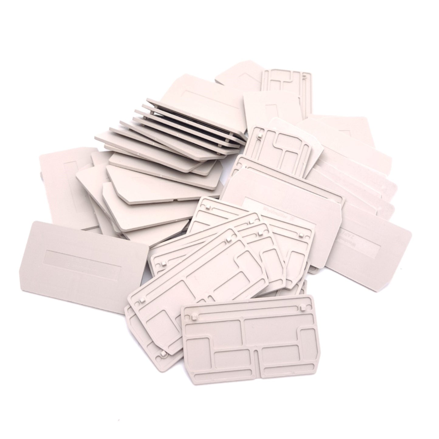 New – Open box Lot of 47 Weidmuller ZAP/TW 4 1632090000 Terminal Block End Plate, 2mm Thick