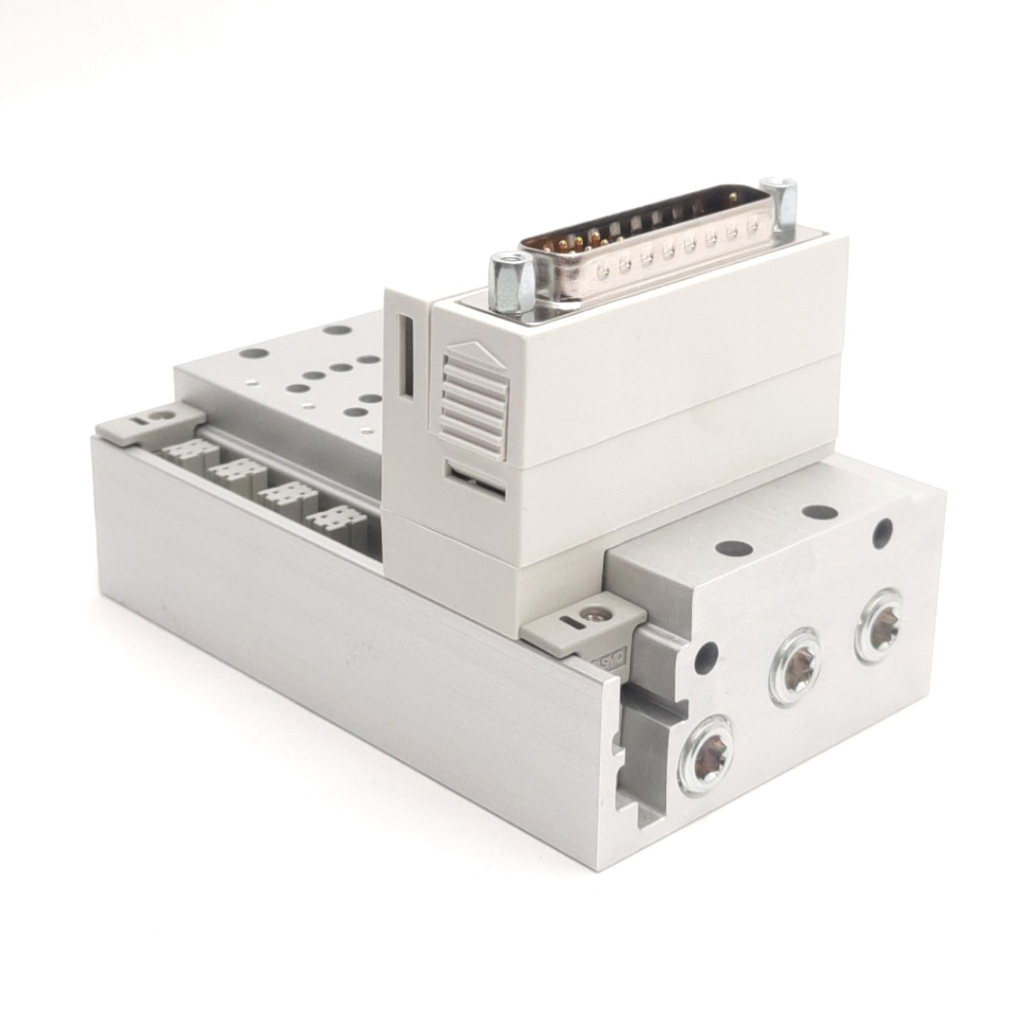 New – Open box SMC SS5Y3-51F1-04D-01 Port Solenoid Manifold Assembly, 4-Station, 25-Pin D-Sub