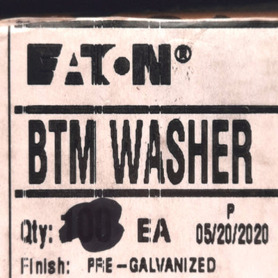 New – Open box Lot of 20 Eaton BTM WASHER Flextray Wire Basket Splicing Washer 1-3/16in x 3/4in