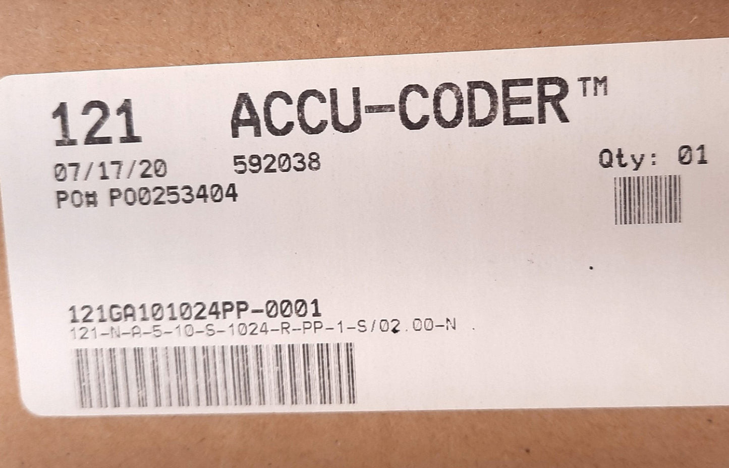 New Accu-Coder 121-N-A-5-10-S-1024-R-PP-1-S/02.00-N Thru-Bore Modular Encoder 5VDC