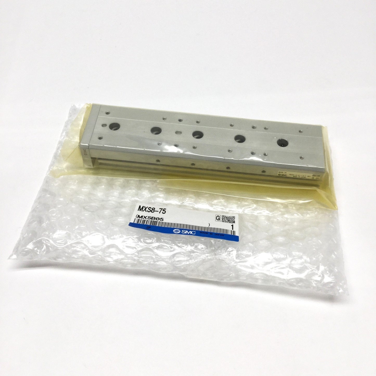 New SMC MXS8-75 Air Slide Table Guided Dual Rod Cylinder, 8mm Bore, 75mm Stroke