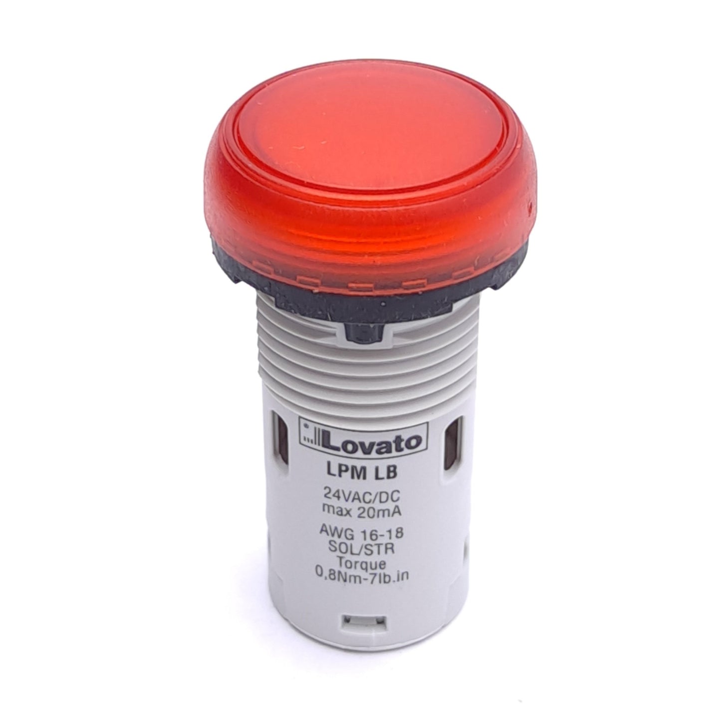 New Lot of 10 Lovato Electric LPMLB4 LED Pilot Light, Steady Red, ø22mm, 24VAC/DC