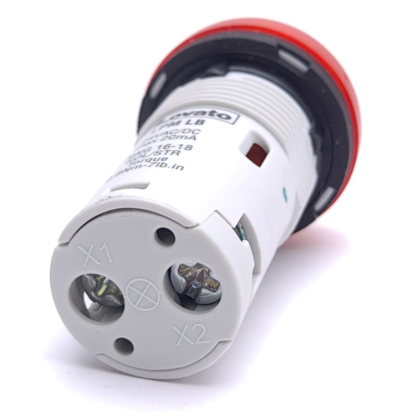 New Lot of 10 Lovato Electric LPMLB4 LED Pilot Light, Steady Red, ø22mm, 24VAC/DC