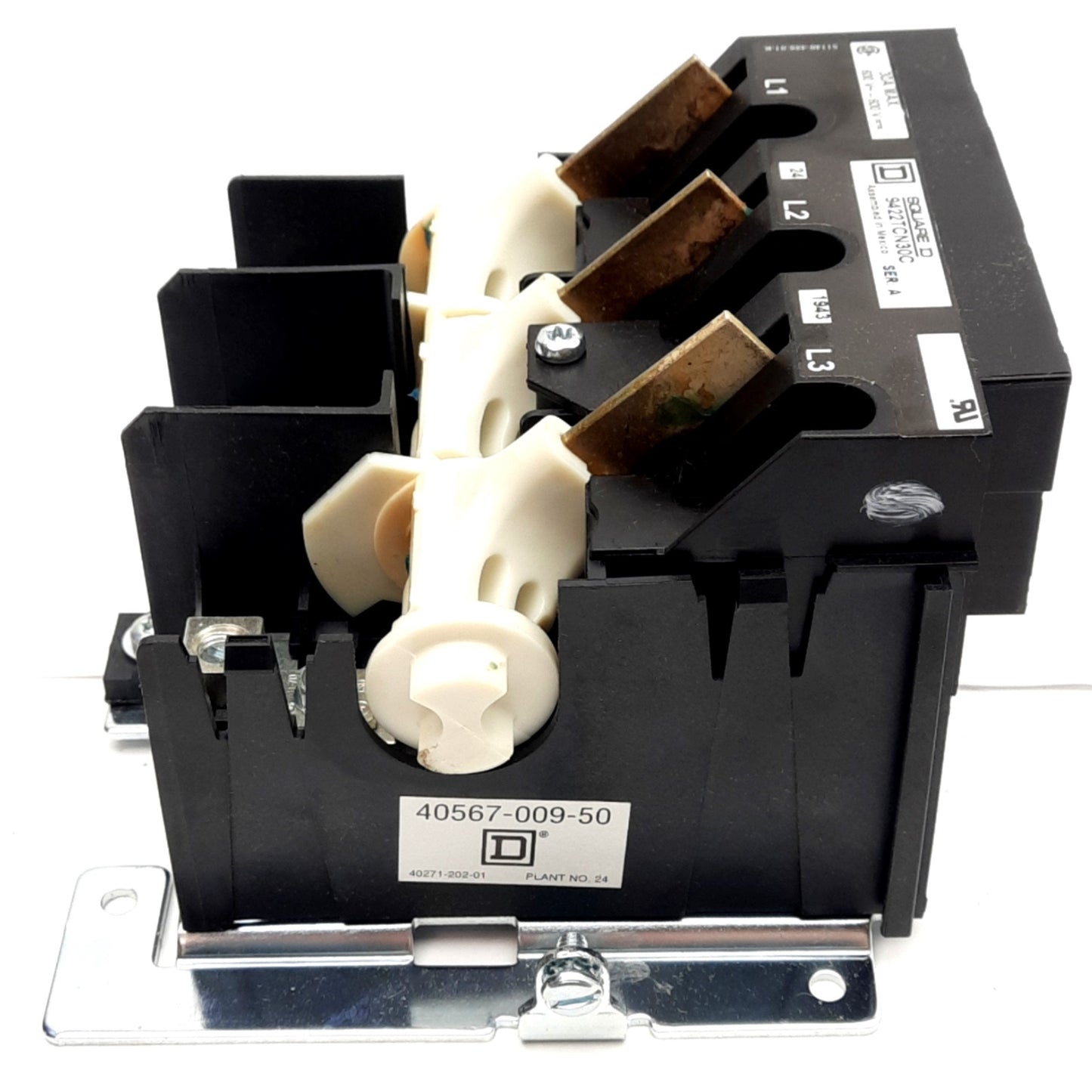 New Square D 9422TCN30C Disconnected Switch, 3-Pole, 600VAC/DC 30A, Flange Mount