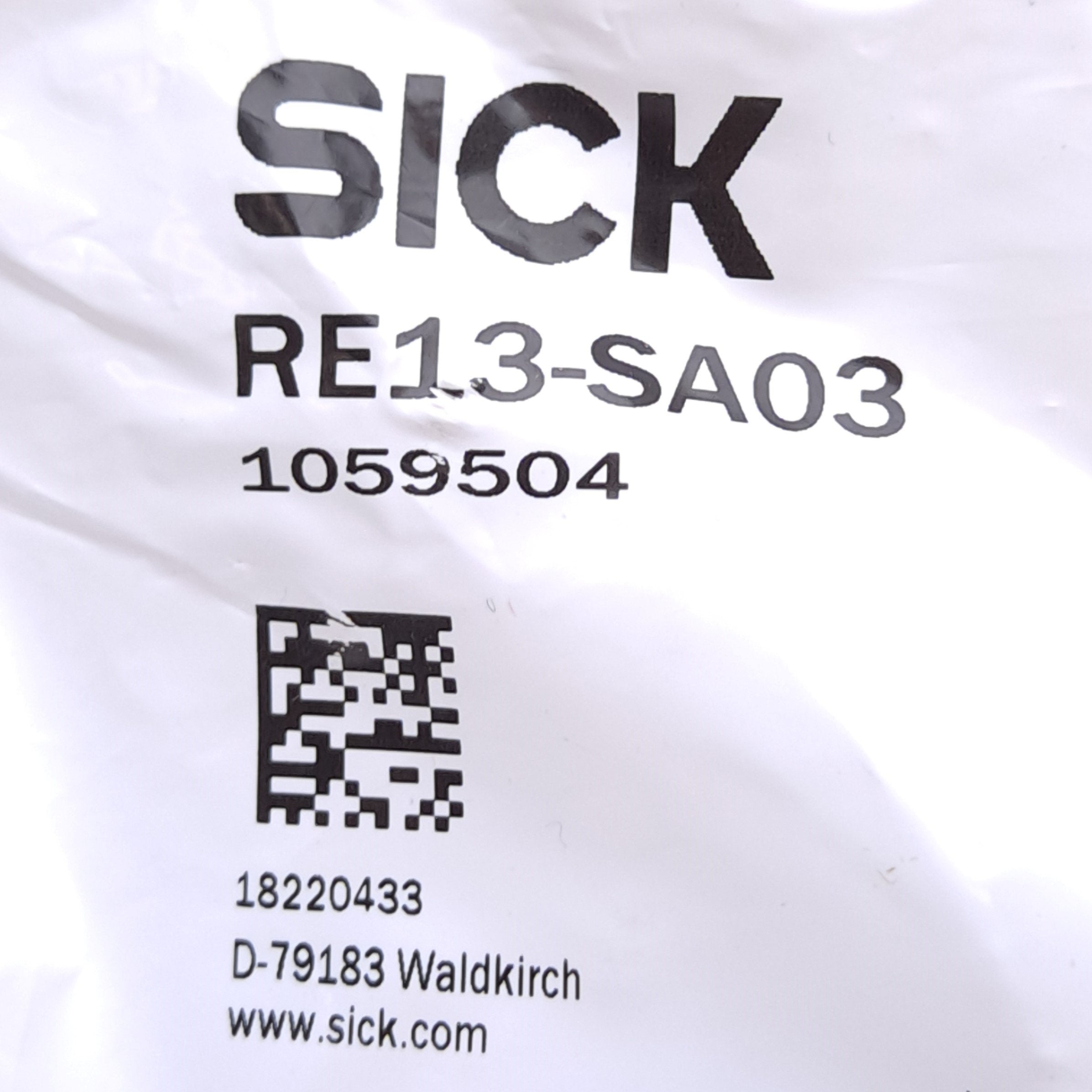 SICK RE13-SA03 Magnetic Safety Switch, 2x N.O., 7mm On, 20mm Off