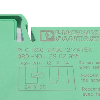 New – Open box Lot of 2 Phoenix Contact PLC-RSC-24DC/21 ATEX 2902955 Relay Module, 24VDC Input