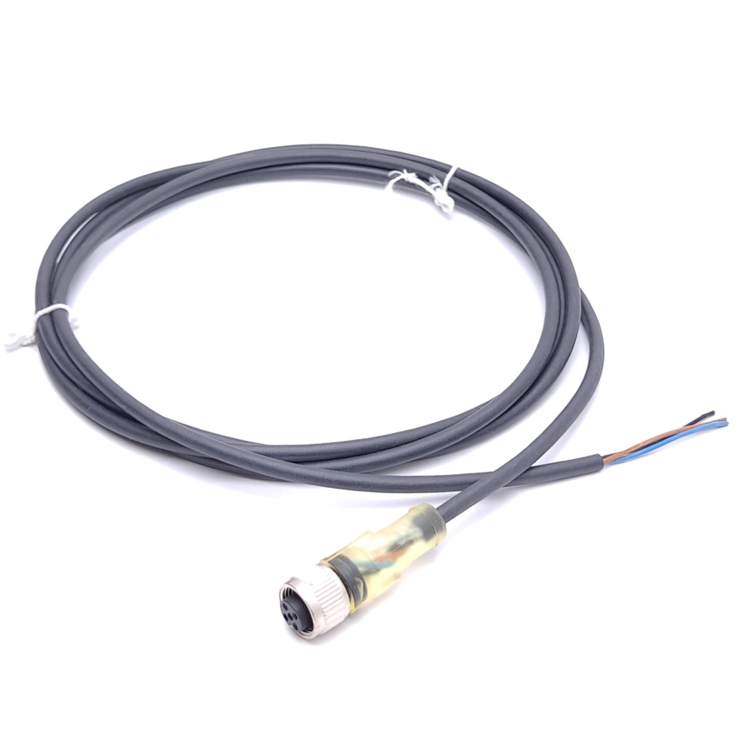 New – Open box Baumer ESG 34SH0200 Cable, M12 3-Pin Female to Flying Leads, 2m Length