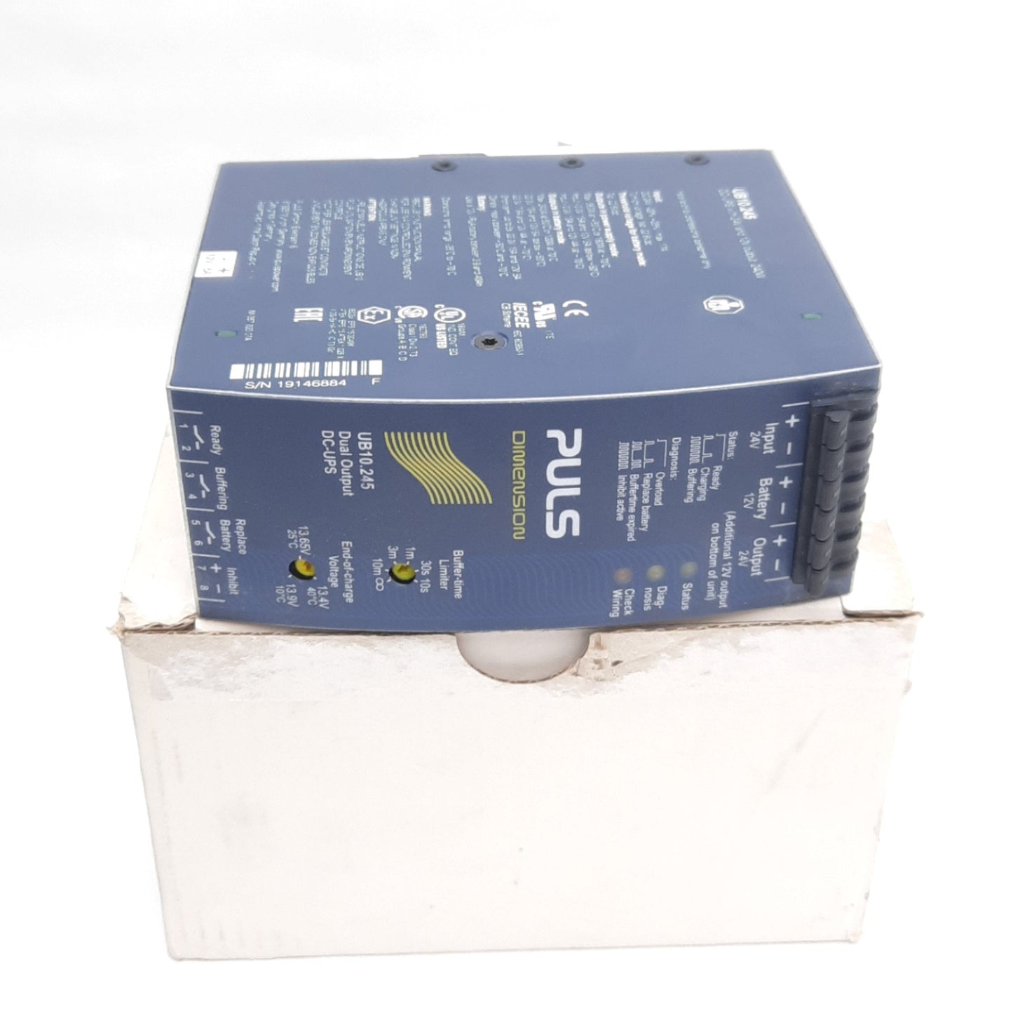 New PULS UB10.245 DC-UPS Control Unit, 24V DC Supply, 12V & 24V DC Output 240W