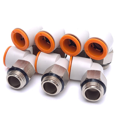 New – Open box Lot of 7 SMC KQ2L13-U03N One-Touch Fitting, ø1/2in Tube OD, Uni 3/8in Port