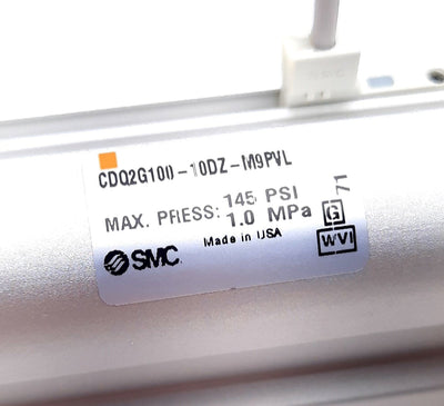 New SMC CDQ2G100-10DZ-M9PVL Compact Cylinder double Acting 100mm Bore, 10mm Stroke