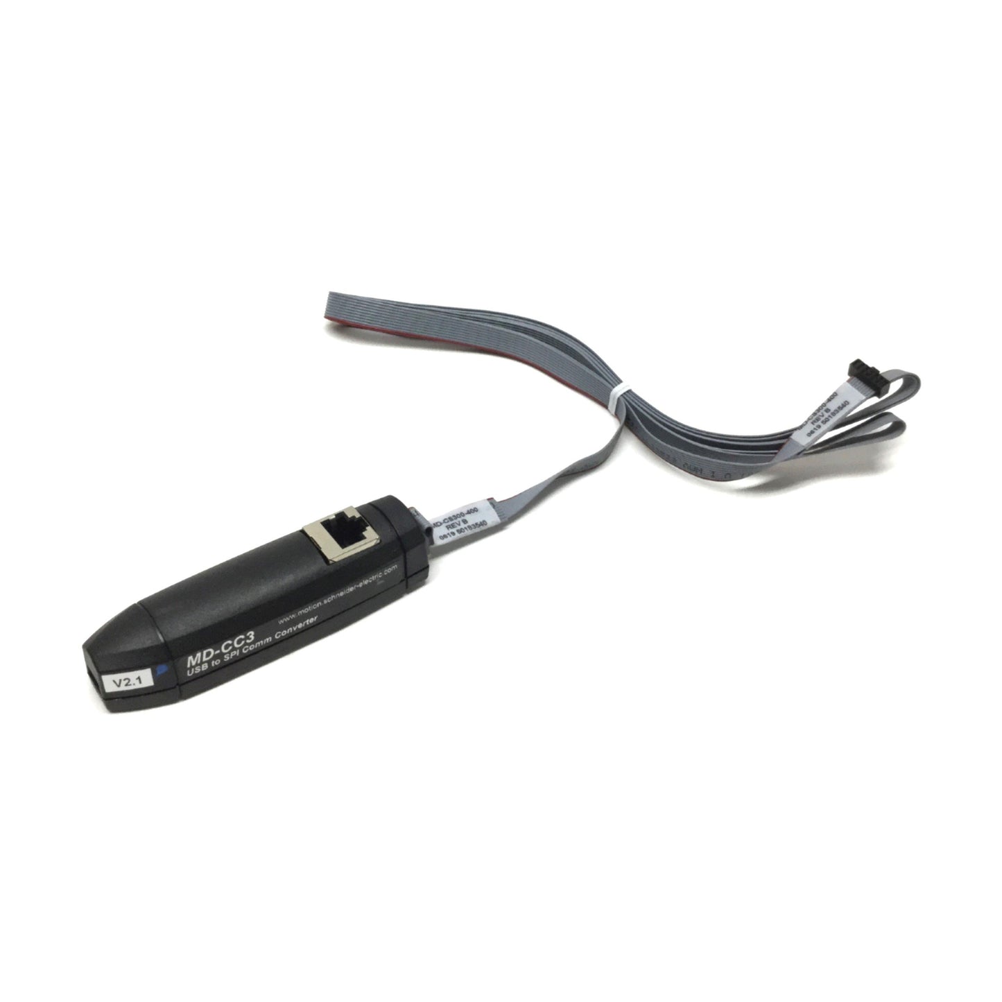 Used Schneider IMS MD-CC3 V2.1 USB to SPI Comm Converter For MDrive, 10-pin IDC