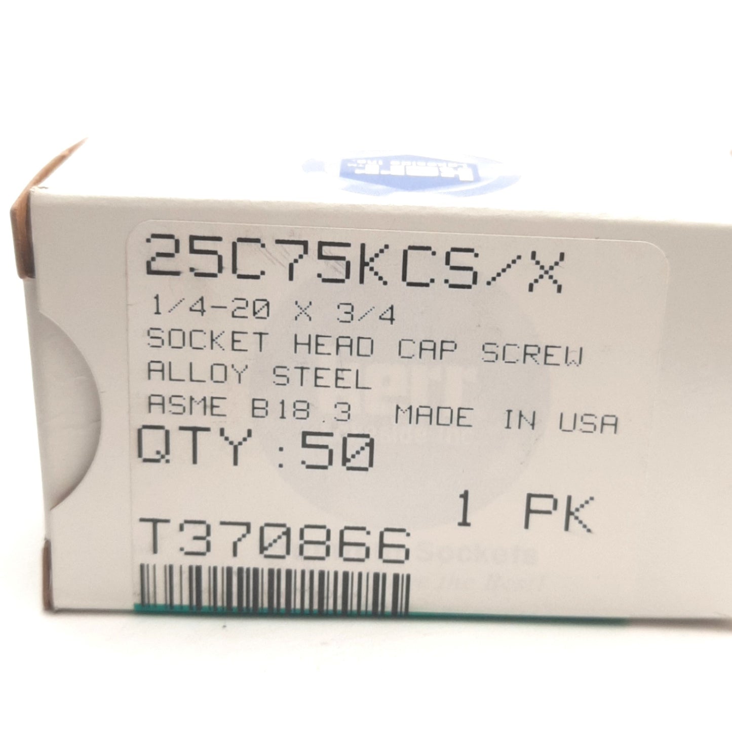 New Lot of 100 Kerr Lakeside 25C75KCS/X Socket Head Capped Screws 1/4-20 X 3/4