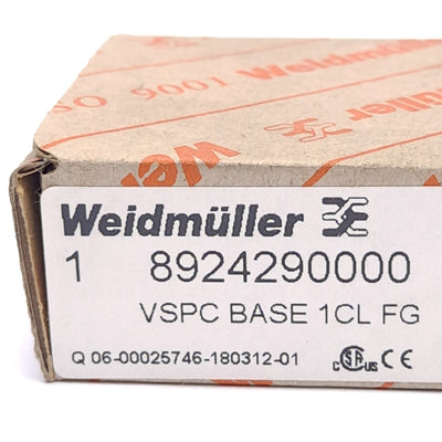 New Weidmuller 8924290000 VSPC BASE 1CL FG Surge Protection Base Element, For VSPC