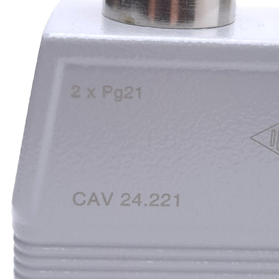 New – Open box ILME CAV 24.221 Rectangular Connector Hood C-Type Size 104.27 PG21x2 Cable Entry