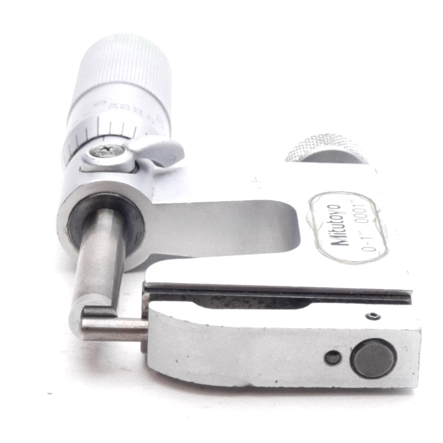 Used Mitutoyo 117-107 Interchangeable Anvil Micrometer, 0-1in, 0.0001in Graduation