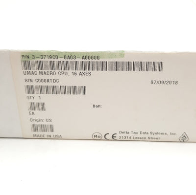 New Delta Tau 603719-107 3-3719C0-0A03-A00000 UMAC Macro CPU, 16 Axes