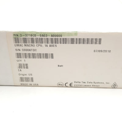 New Delta Tau 603719-107 3-3719C0-0A03-A00000 UMAC Macro CPU, 16 Axes